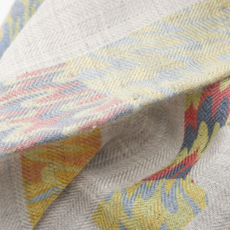 愛馬仕 Carre90 大理石藏書票圖案絲巾，真絲羊絨混紡，灰色多色，二手女款-4