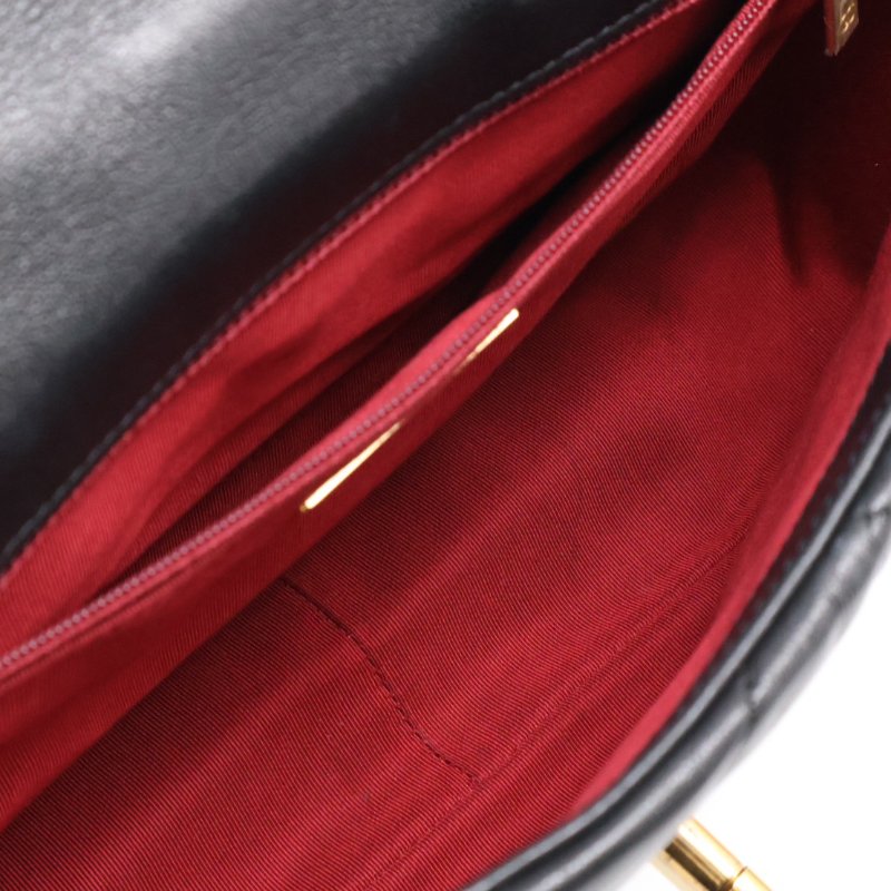 CHANEL 19 Bag 菱格紋羊皮手提肩背包 26 - 黑金29開-3