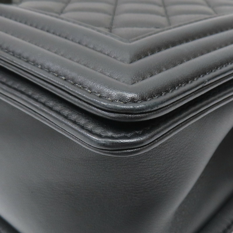 黑色 菱格紋 羊革 Boy 25 鍊帶 肩背包 【CHANEL 香奈兒】 A67086-14