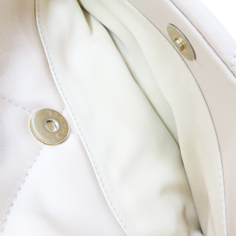 米色 羊皮 19 26CM 鍊帶 肩背包【CHANEL 香奈兒】 AS1160-6