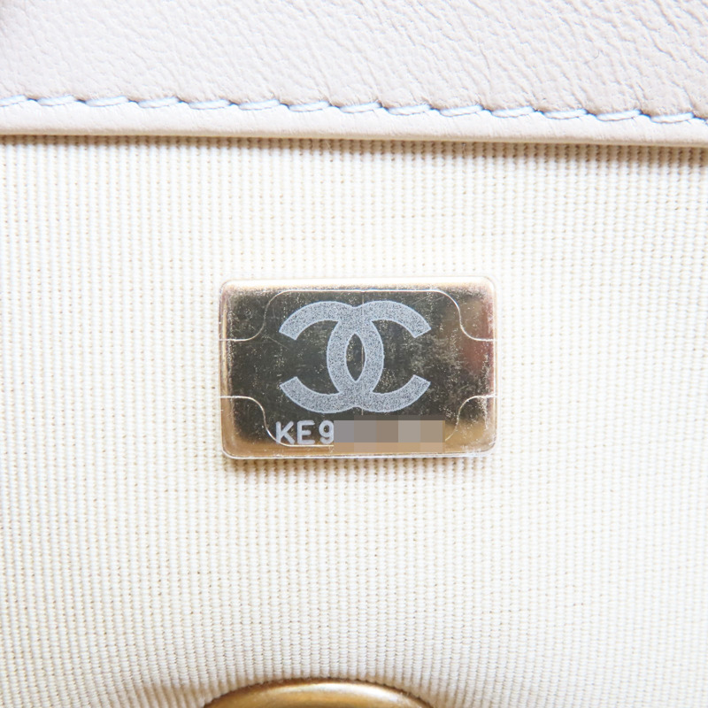 米色 羊皮 19 26CM 鍊帶 肩背包【CHANEL 香奈兒】 AS1160-8