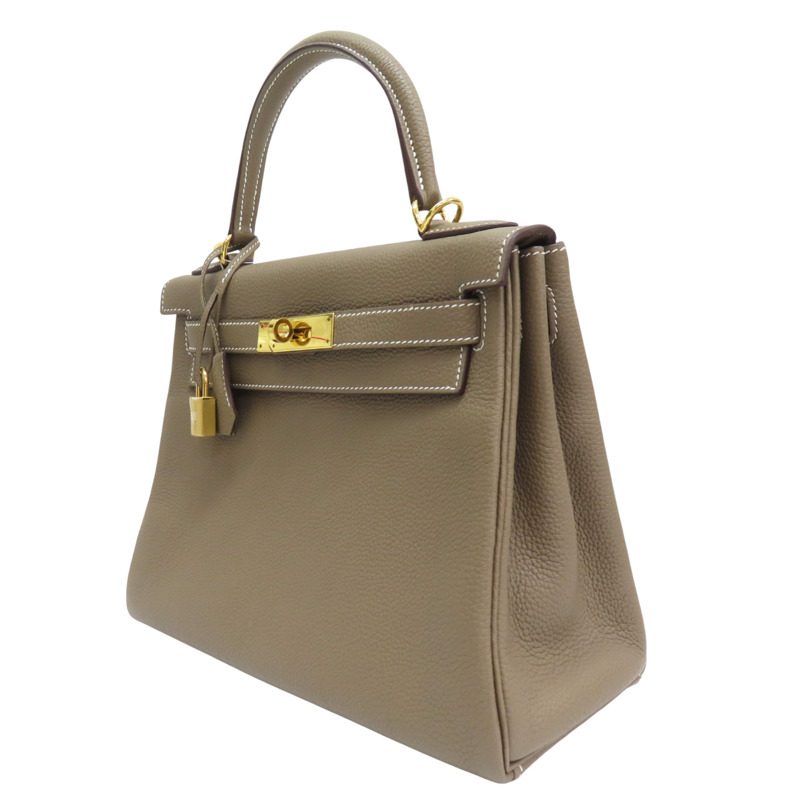 大象灰 TOGO牛皮 Kelly 28 凱莉包 兩用包 Y刻 金扣【HERMES 愛馬仕】-2