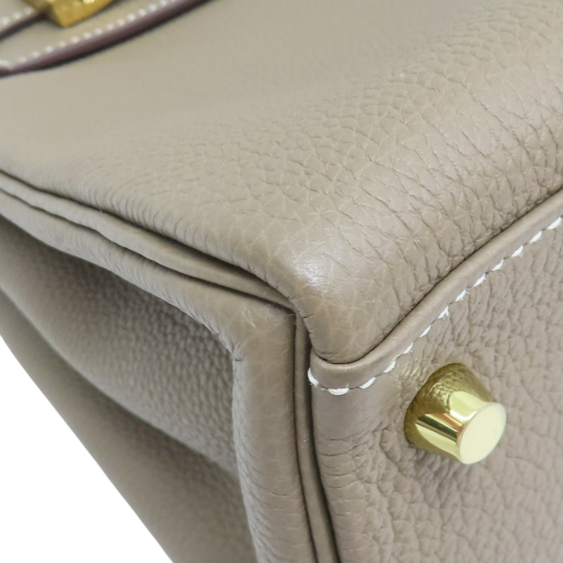 大象灰 TOGO牛皮 Kelly 28 凱莉包 兩用包 Y刻 金扣【HERMES 愛馬仕】-10