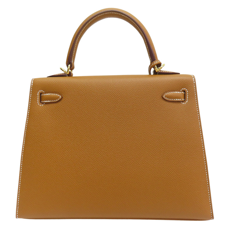 棕色 Epsom牛皮 Kelly 25 凱莉包 兩用包 U刻 金釦【HERMES 愛馬仕】-1