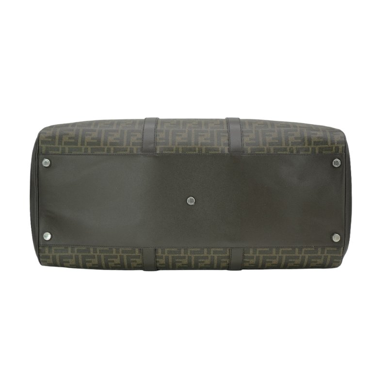 Fendi 帆布FF logo大型兩用行李袋(7VV162-咖)-3