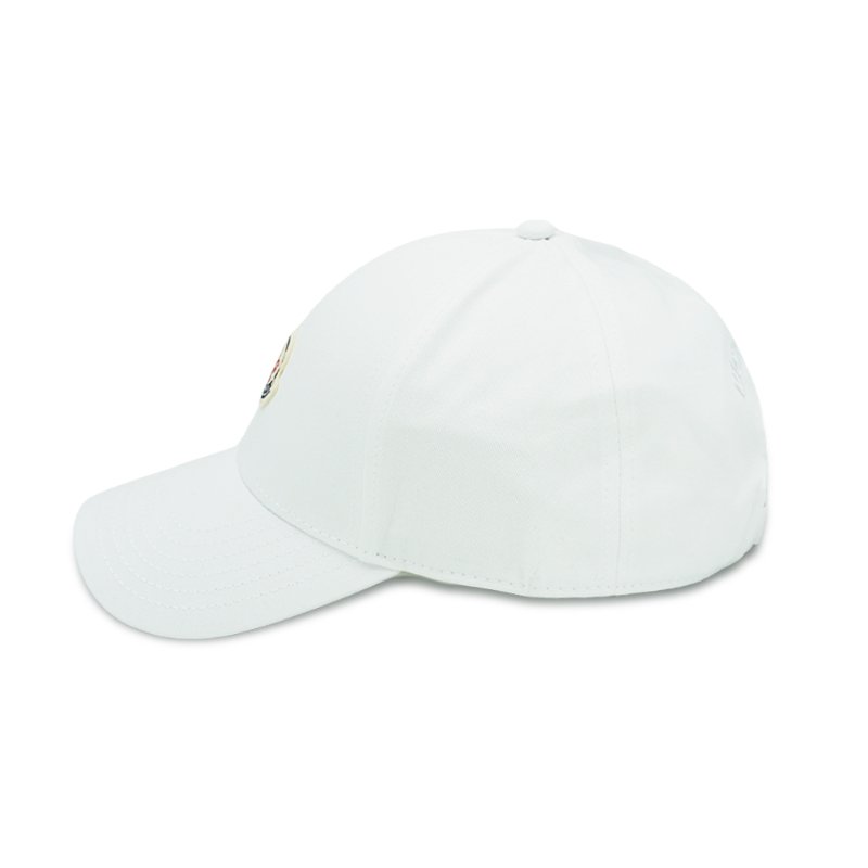 Moncler 品牌徽標棉布棒球帽(白)-2