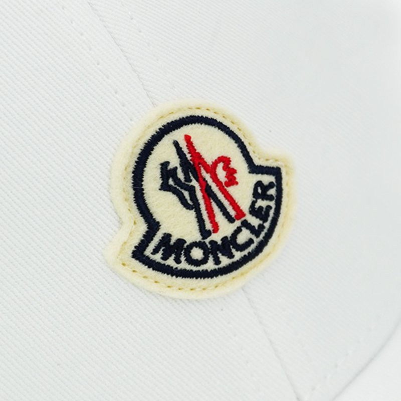Moncler 品牌徽標棉布棒球帽(白)-5