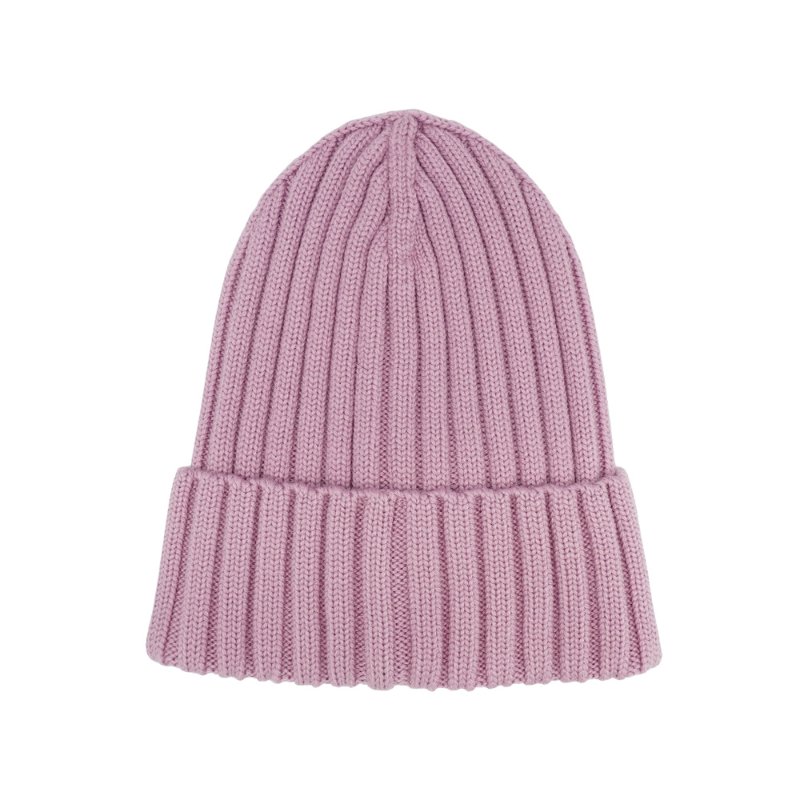 Moncler 品牌徽標羊毛螺紋針織毛帽(多色)-1