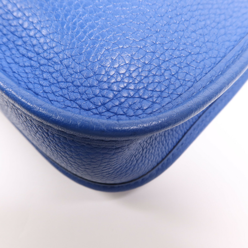 HERMES Clemence皮革Evelyne TPM金扣肩背袋Deep Blue-11