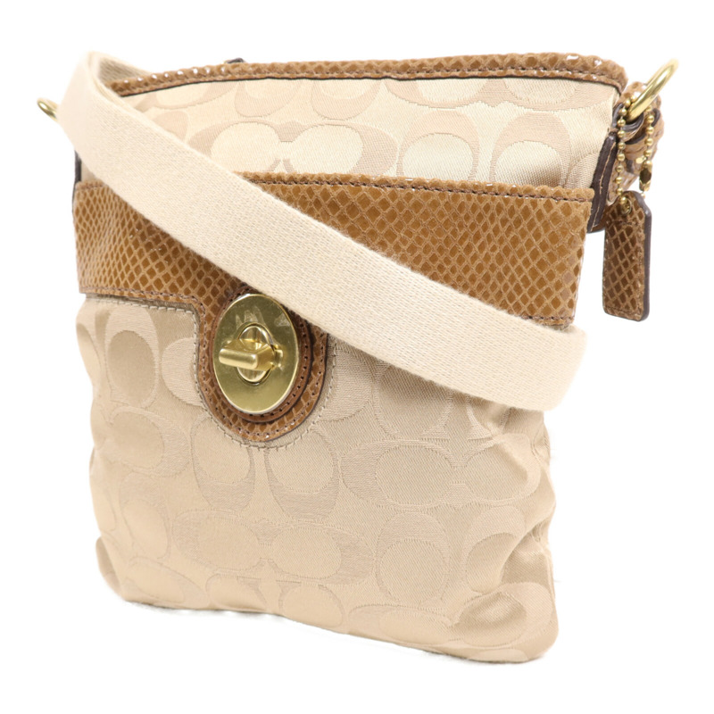 COACH 帆布Shoulder Bag金扣肩背袋-2