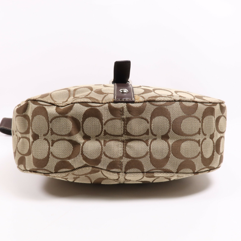 COACH 帆布Shoulder Bag銀扣肩背袋-3