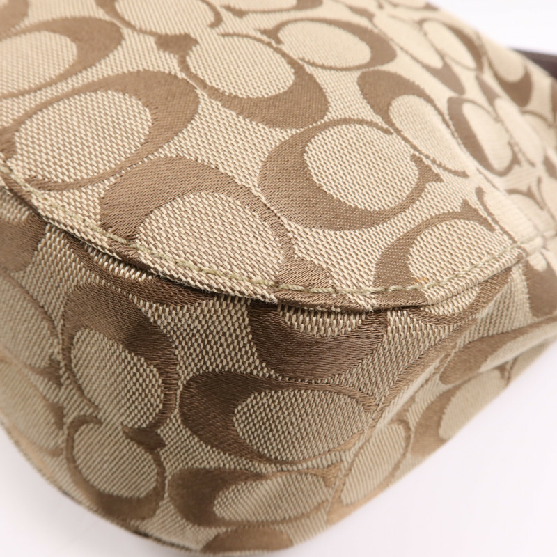 COACH 帆布Shoulder Bag銀扣肩背袋-4