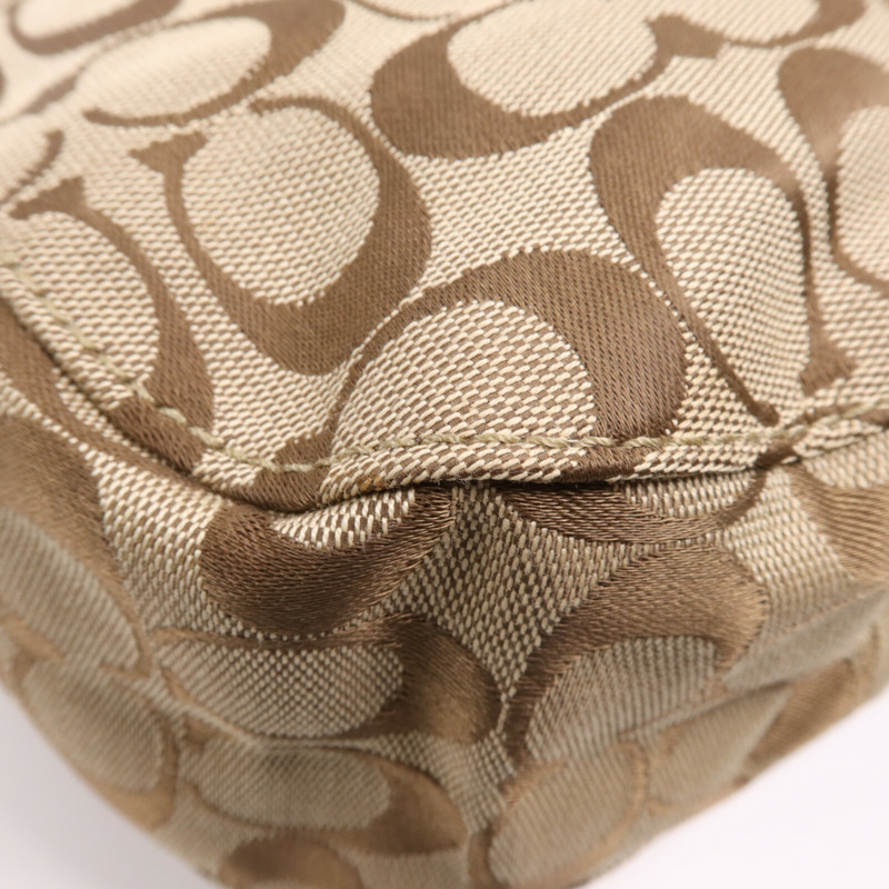 COACH 帆布Shoulder Bag銀扣肩背袋-5