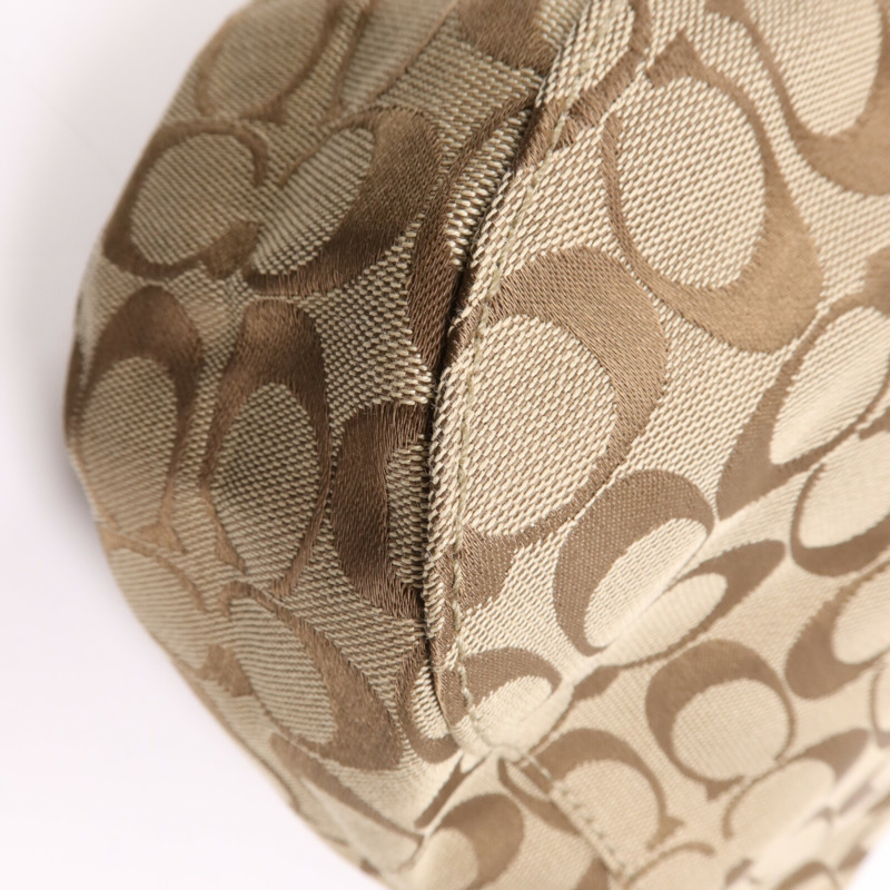 COACH 帆布Shoulder Bag銀扣肩背袋-6