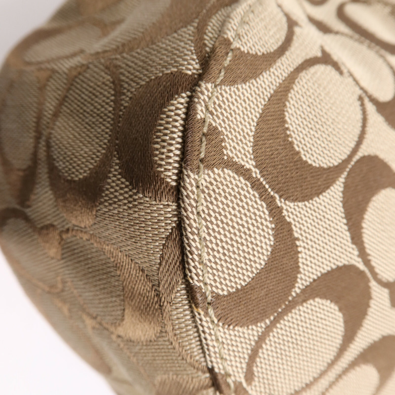 COACH 帆布Shoulder Bag銀扣肩背袋-7