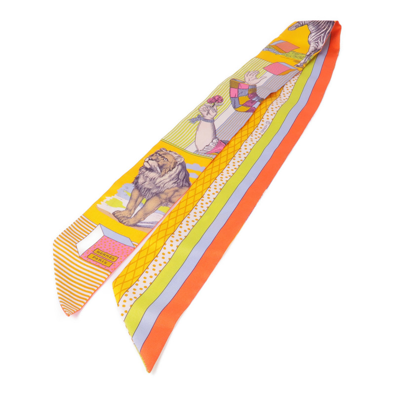 HERMES 絲質Twilly絲巾-0