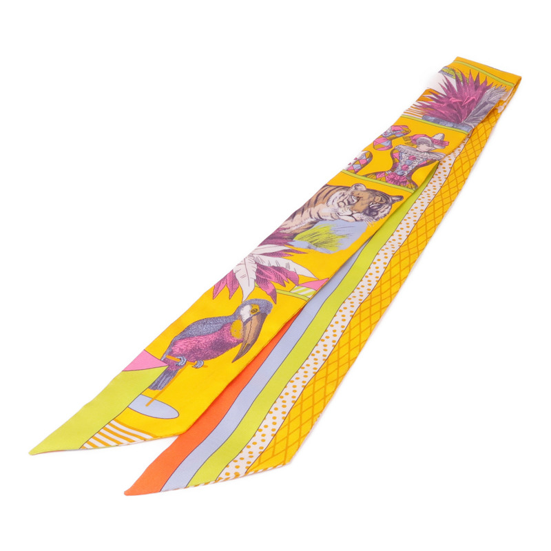HERMES 絲質Twilly絲巾-1