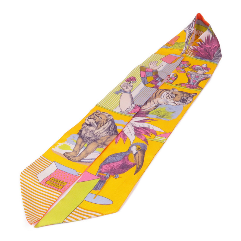HERMES 絲質Twilly絲巾-2