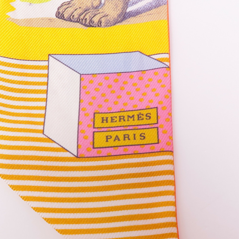 HERMES 絲質Twilly絲巾-4