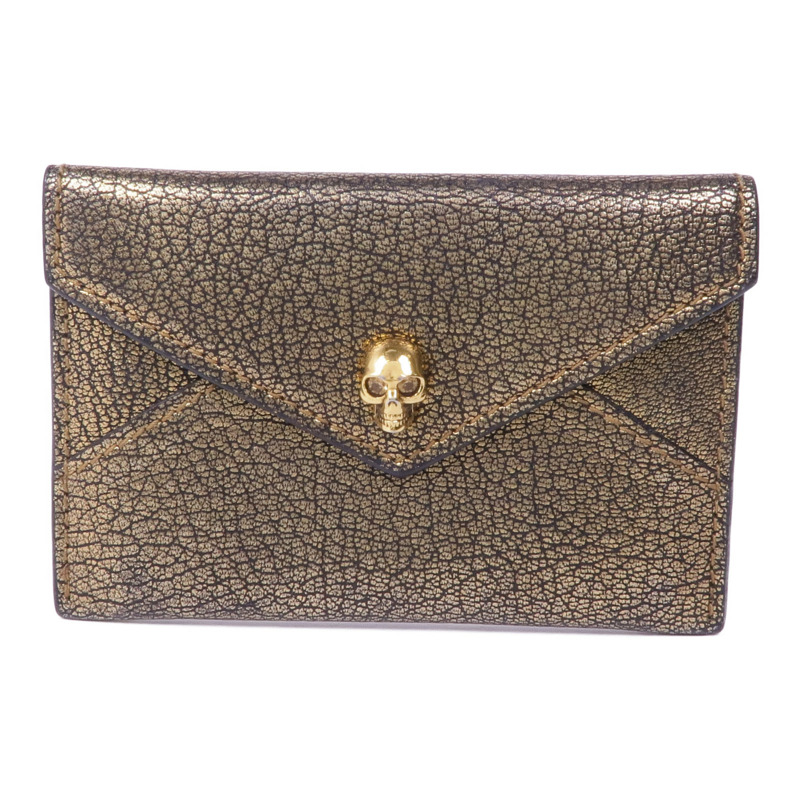 Alexander McQueen 牛皮皮革Card Case金扣卡片套-0