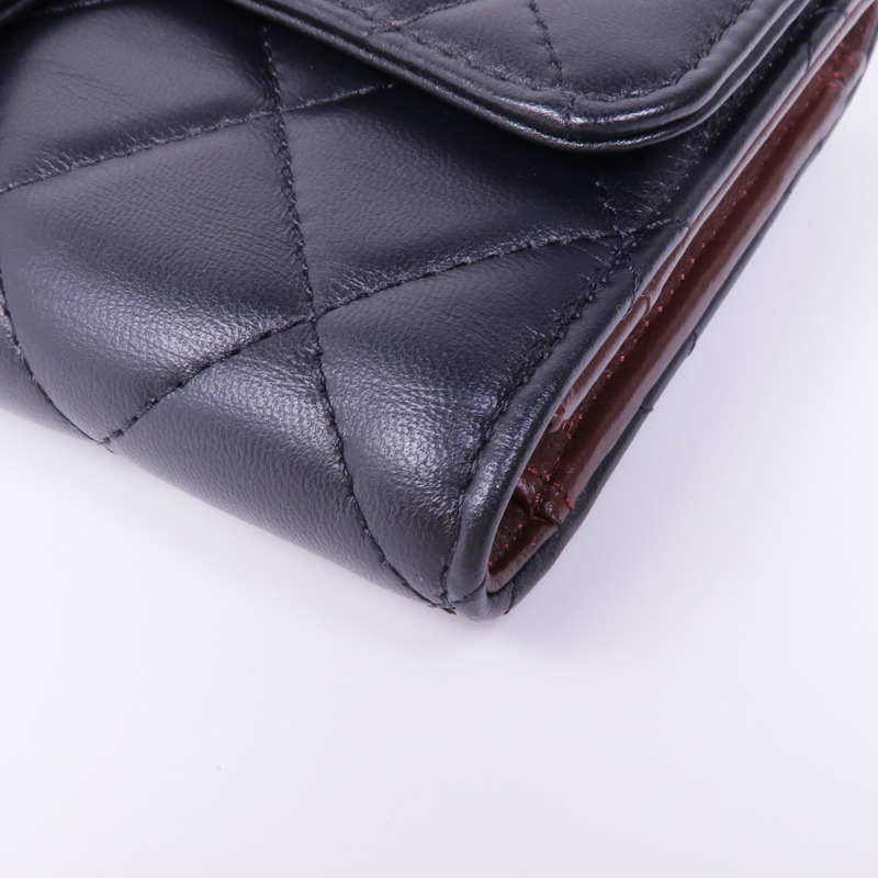 CHANEL 羊皮皮革Long Wallet銀扣長錢包-6