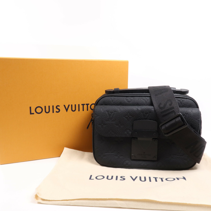 LOUIS VUITTON Monogram Taurillon S Lock肩背袋-13