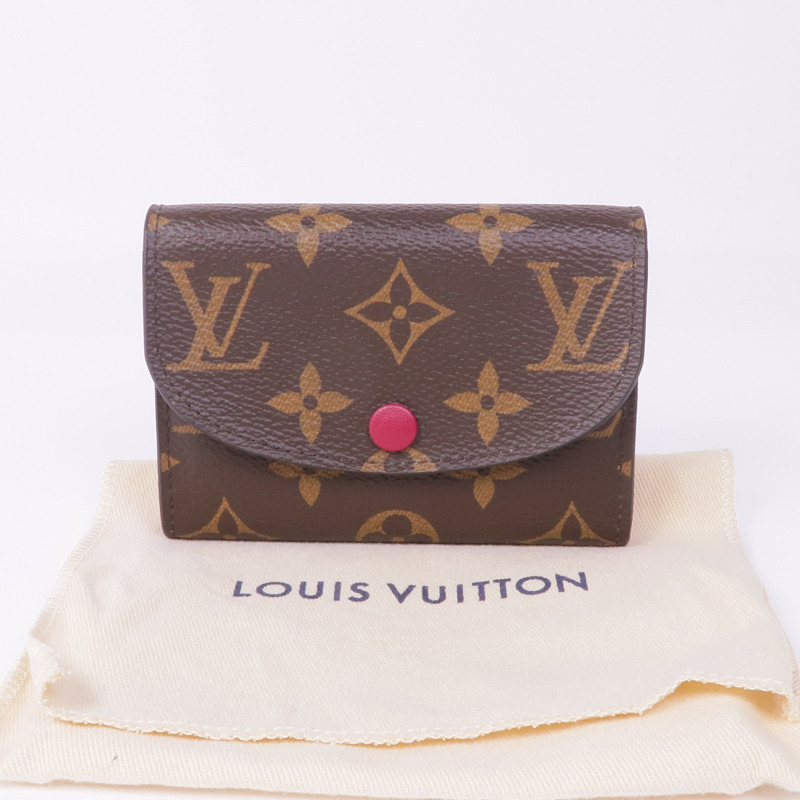 LOUIS VUITTON Monogram Rosalie金扣零錢包-16