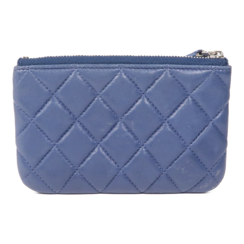 CHANEL 羊皮皮革Coin Purse銀扣零錢包-1