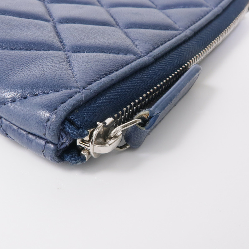 CHANEL 羊皮皮革Coin Purse銀扣零錢包-8