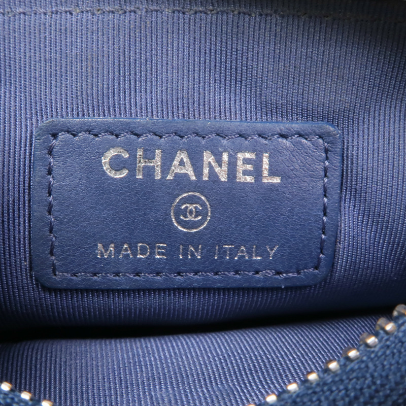 CHANEL 羊皮皮革Coin Purse銀扣零錢包-11