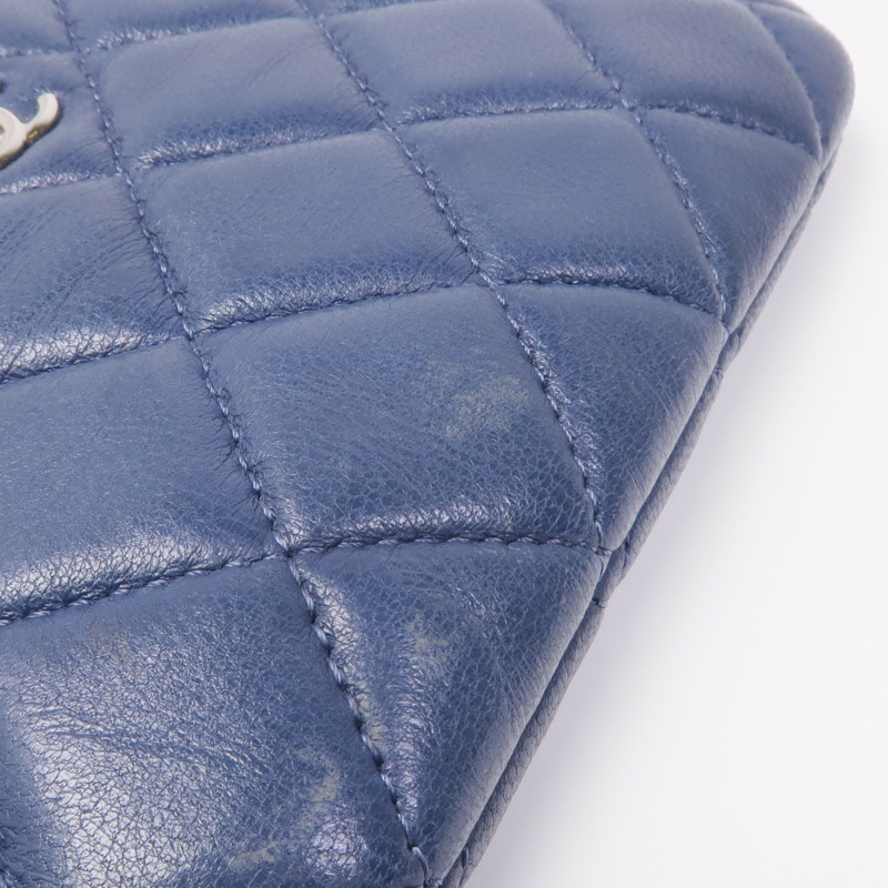 CHANEL 羊皮皮革Coin Purse銀扣零錢包-13