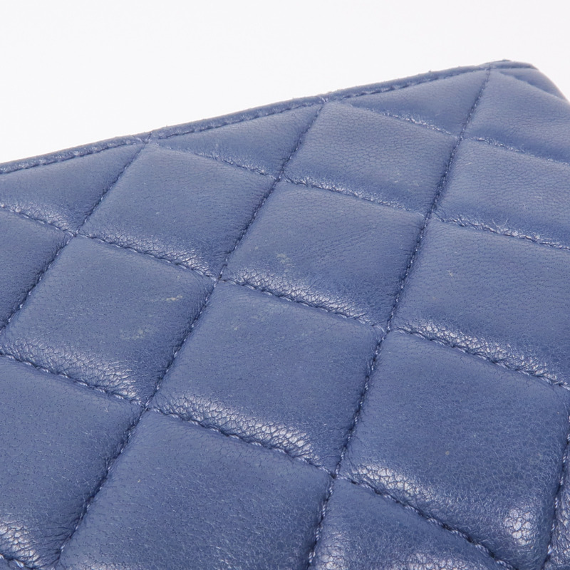 CHANEL 羊皮皮革Coin Purse銀扣零錢包-14