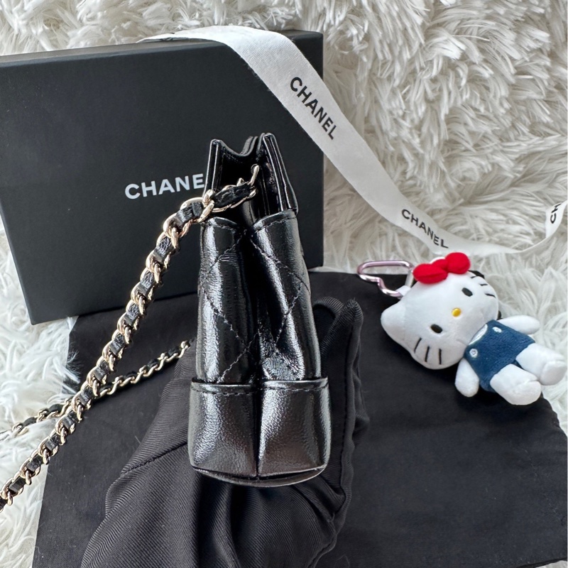 【配件：防塵袋 💕】Chanel 31bag 超mini supermini 黑金 黑色 金扣 手提 單肩 斜挎-2