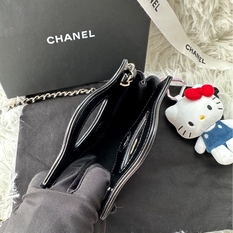 【配件：防塵袋 💕】Chanel 31bag 超mini supermini 黑金 黑色 金扣 手提 單肩 斜挎-5