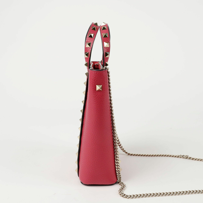 VALENTINO XW0P0X90 鉚釘鏈條手提單肩包-2