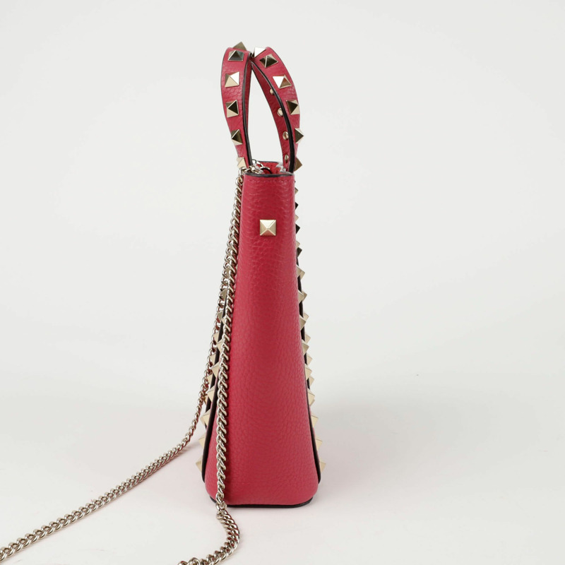 VALENTINO XW0P0X90 鉚釘鏈條手提單肩包-4