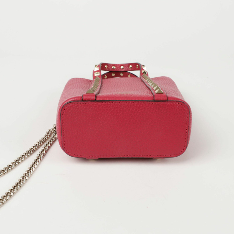 VALENTINO XW0P0X90 鉚釘鏈條手提單肩包-5