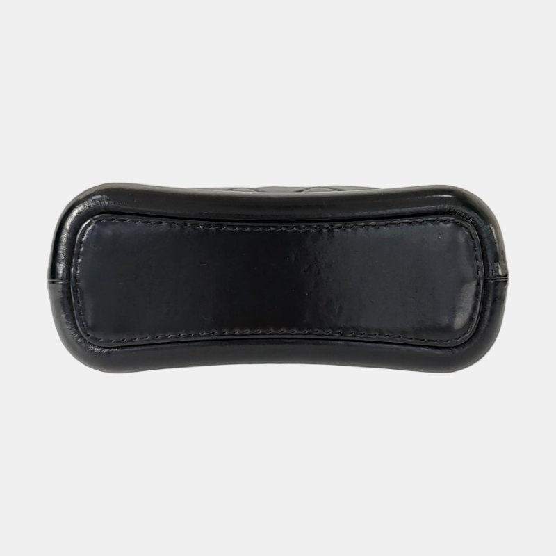 CHANEL GABRIELLE小號黑色牛皮菱格紋絎縫流浪包斜挎包單肩包金色銀色釕色五金28開可拆卸肩帶-5