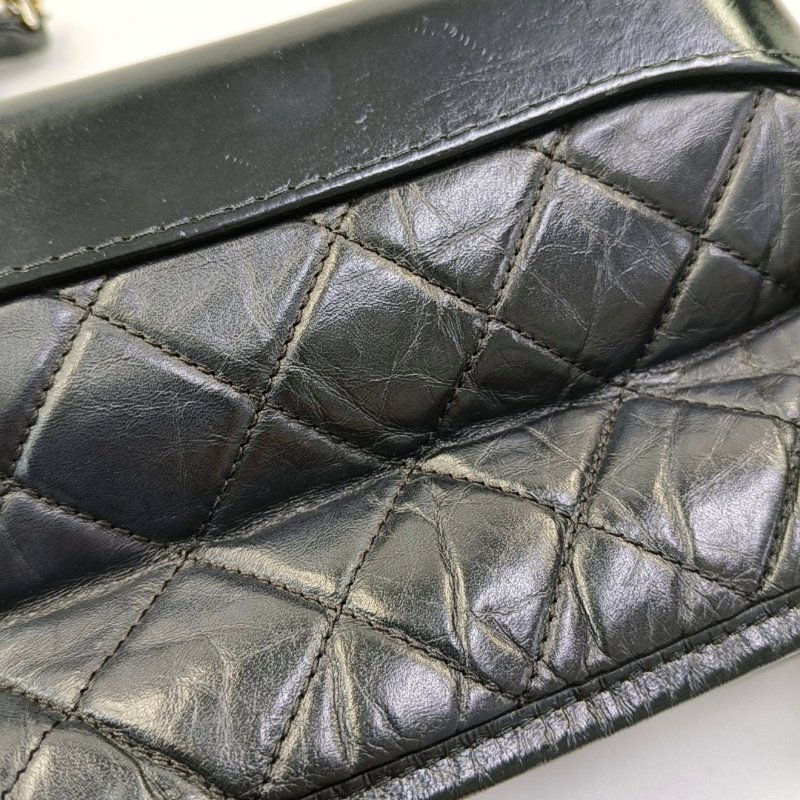 CHANEL GABRIELLE小號黑色牛皮菱格紋絎縫流浪包斜挎包單肩包金色銀色釕色五金28開可拆卸肩帶-8