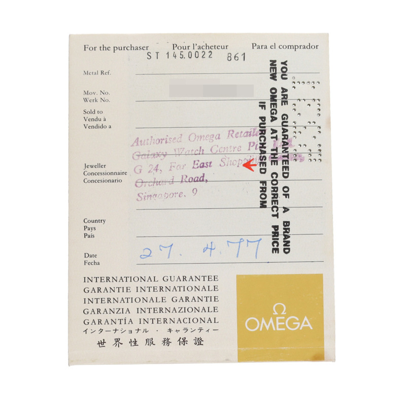 歐米茄超霸系列復古毛毛蟲錶帶 ST145.0022 黑色男士手動上鍊腕錶-5