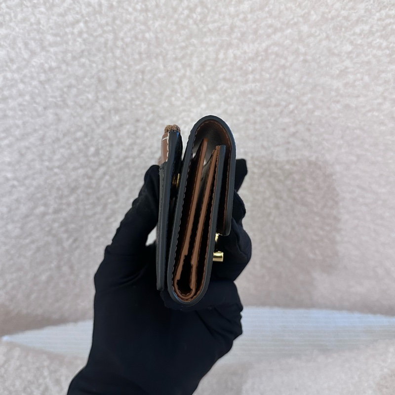 【全🆕】CELINE 凱旋門二合一錢包卡包金屬大鎖扣老花滿印合成革 銀包 card holder 女款 棕色-2