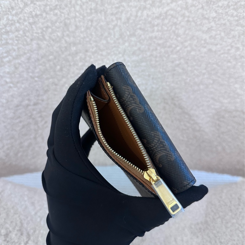 【全🆕】CELINE 凱旋門二合一錢包卡包金屬大鎖扣老花滿印合成革 銀包 card holder 女款 棕色-8