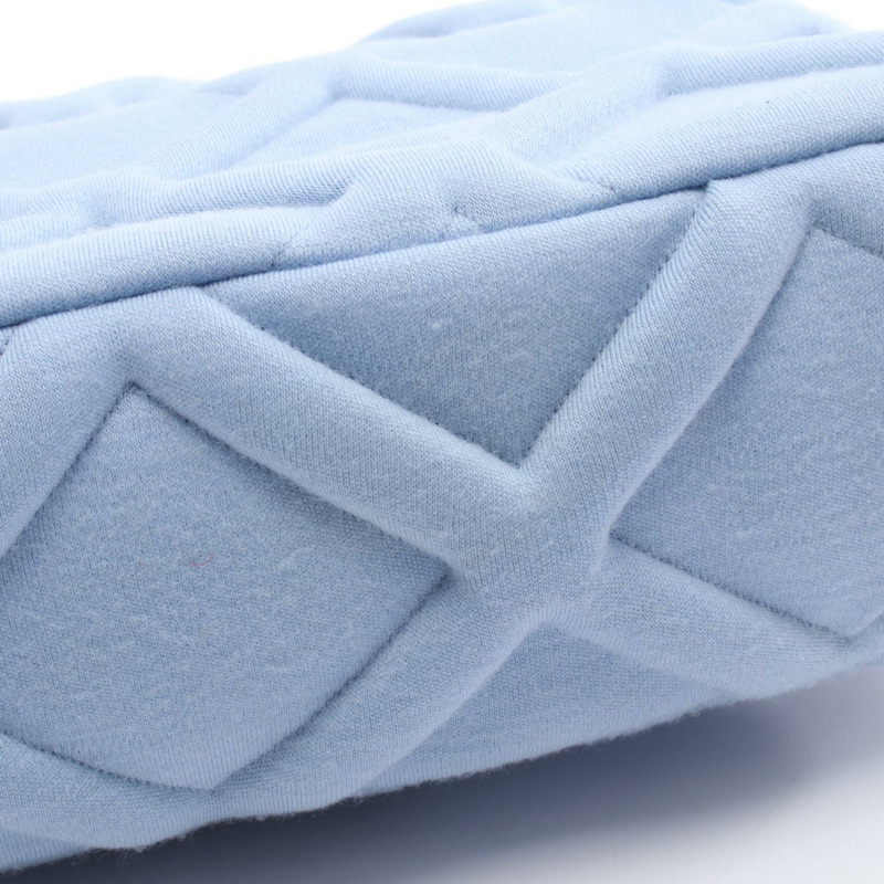 香奈兒 19 dix-neuf 鏈條肩挎包 棉質針織 藍色 二手 女士-6