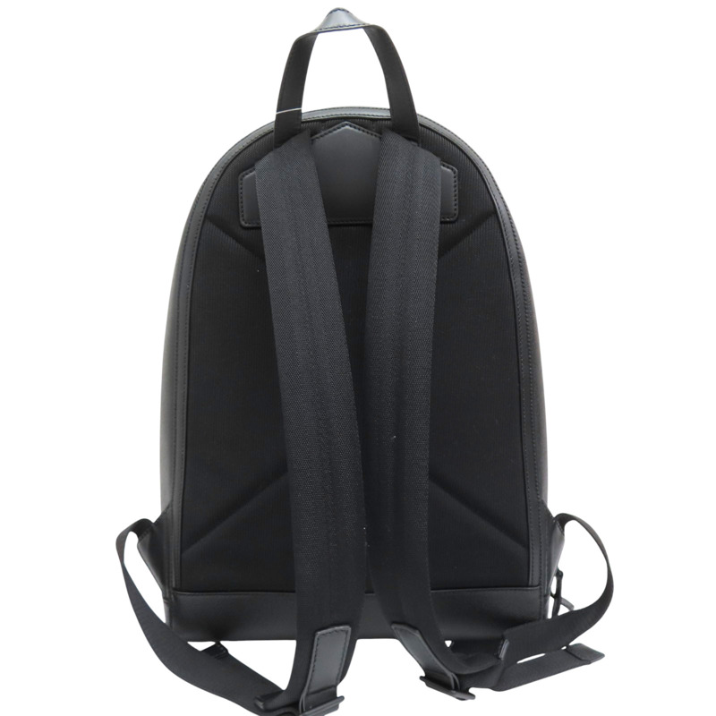 黑色 牛皮 PVC塗層帆布 後背包【BURBERRY 巴寶莉】-1