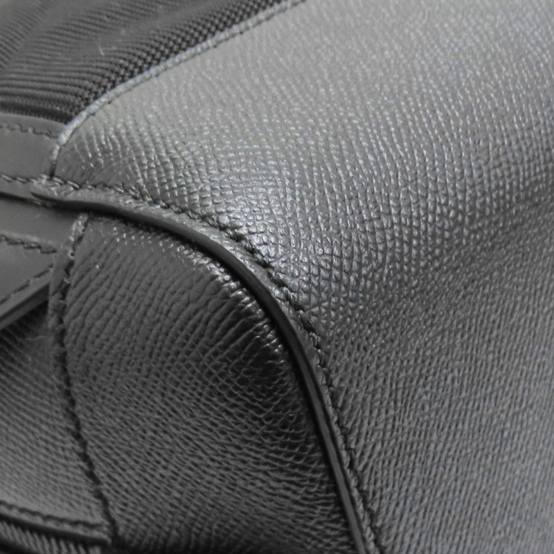 黑色 牛皮 PVC塗層帆布 後背包【BURBERRY 巴寶莉】-11