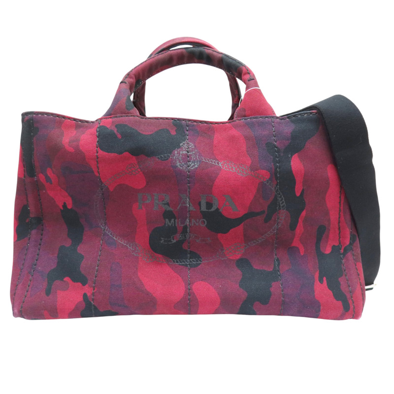 紅色迷彩 帆布 兩用包【PRADA 普拉達】 B2642B-0
