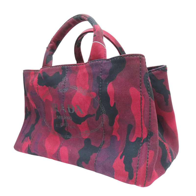 紅色迷彩 帆布 兩用包【PRADA 普拉達】 B2642B-2