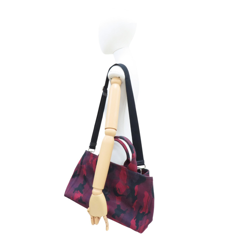 紅色迷彩 帆布 兩用包【PRADA 普拉達】 B2642B-8