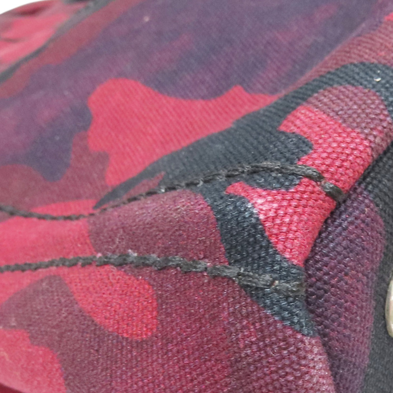 紅色迷彩 帆布 兩用包【PRADA 普拉達】 B2642B-12