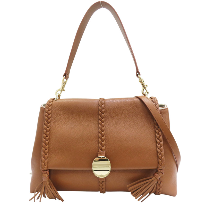 棕色 牛皮 两用包【Chloe 克羅伊】 CHC23US569K15247-0